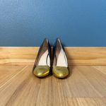 Coye Nokes Black Leather 4” High Heels with Metallic Gold Detail Size 39 Photo 5