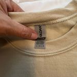 Gildan  Cream and Red Crewneck Sweatshirt with Festive Plaid “Mama”Design Size L Photo 1