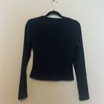 Urban Revivo Black‎ Long Sleeve Top With Cut outs Size 8 Black Photo 4