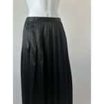 Women's Black Pleated 100% Silk Midi Skirt by Anna Giardini, Sz: 10 (b43) Photo 2