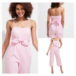 Vineyard Vines Seersucker Jumpsuit Tie-Waist Sleeveless Pink White Size 4 Photo 1