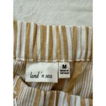 Land 'n Sea Womens Sz M Pull On Pants Linen Blend Elastic Waist Gold Stripe NEW Size M Photo 4