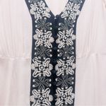 Free People Journey Horizon Embroidered Midi Dress Pink Black Bohemian Boho Photo 4