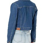 Calvin Klein Cropped Medium Wash Jean Jacket Photo 1