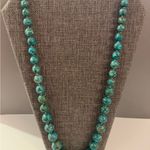Chic Turquoise AIL Beaded Southwestern Necklace Sterling Silver Blue Photo 6