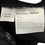 Reformation Vicki Belted Straight Jeans Black Women’s Size 31 High Waist Cropped Photo 9