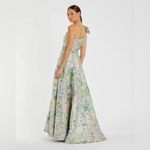 Mac Duggal   11919 Multicolor One Shoulder Brocade Floral Dress With Bow Photo 7