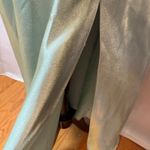 Birdy Grey Satin Dress S Womens Sleeveless Slit Lined Bridesmaid Floor Length Photo 1