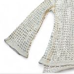 POL  Ivory Crochet Mesh Knit Top sz m/l Photo 1