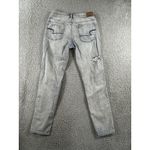 American Eagle  Jeans Women 2 Mid Rise Distressed Tomgirl Tapered‎ Leg Light Wash Photo 1