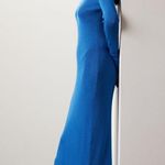 Great Jones Cobalt Blue Long Sleeve Ribbed Knit Sweater Midi Dress Size Medium Photo 1