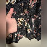 Hiatus NWOT  Black and Pink Floral Polka Dot Button Down Romper size small Photo 4