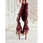 Marc Fisher LTD Romy Slouchy Mid Calf Pointed Toe Boots Dark Red Women's Size 8M Photo 6