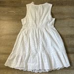 Vineyard Vines White Floral Eyelet Ruffle Crochet Dress Size 14 Photo 5