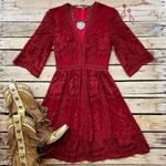 Southern Fried Chicks NWT Southern Fried Chics Burgundy Lace Dress Size Medium Photo 1
