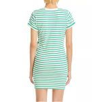 AQUA  Green Striped T-Shirt Dress with Tie Waist Mini‎ Bodycon XS Photo 1