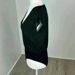 Paper Crane  Black Short Sleeve V-Neck Bodysuit Size M Photo 2