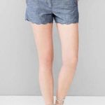 Gap Chambray Scalloped Hem Shorts Blue 4 Photo 10
