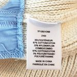 Derek Lam NEW 10 Crosby Paige Knit Vest & Shirt Top Overlay Set Blue Ivory Large Photo 2