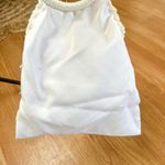 Handmade Vintage Crochet Handbag White with Circle Acrylic Handle Boho Purse Photo 3