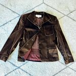 Jones New York Rich Velvet Chocolate Brown Blazer and Sequin Top Sz M - 10 Photo 0