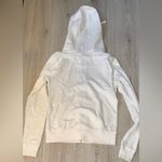 Victoria's Secret  PINK White grey zip up sweatshirt sweater Photo 1