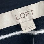 Loft  • NWT Navy White Striped V Neck Sweater Photo 5