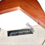 Natori Josie Linen White Floral Embroidered Applique Linen Blend Midi Dress Photo 5