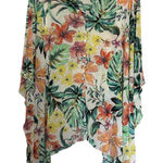 cha cha vente Women's Swim Coverup 2X Tropical Green Coral Lightweight Sheer Photo 0