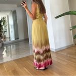 ZARA  NWT tie dye green & brown jeweled embellished cutout midi dress Photo 4