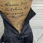 Moa Moa Strapless Colorblock Ruffle Mini Party Dress Black Pink Small Photo 5