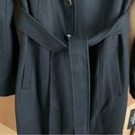 Guess  Wool Blend Black Coat Silver Hardware Belted Single Breasted Medium Photo 3