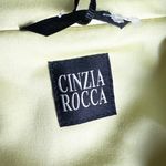 Cinzia Rocca NEW  Cotton Poplin Faux Vegan Leather Trim Snap Button Trench Coat  Photo 1