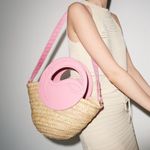 Christian Louboutin Louboutin pink leather & raffia bag Photo 14