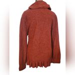 Joseph A  Rust Orange 100% Wool Ruffle Hem Jacket Size L Photo 2