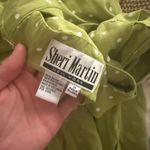 NWOT vintage Sheri Martin Lime Green Polka Dot button down dress! Size L Photo 3