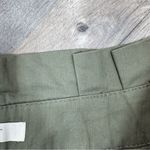 Loft ‎ Pleated Cuff Hem High Waist Paperbag Shorts Khaki Green 6 Photo 5