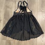 Victoria's Secret Victoria’s Secret Black Lace Rhinestone Baby Doll Slip Size 36B Photo 7