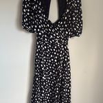 Reformation WILDFLOWER POLKA-DOT GEORGETTE MIDI DRESS IN BLACK 2 Photo 0