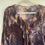 Susan Lawrence Y2k velvet burnout ruffle long sleeve whimsigoth Photo 2