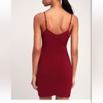 Free People  Dylan V-neck Wine red Wrap Mini dress. Sz M minimalist Photo 2