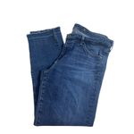 AG Adriano Goldschmied  Mid Rise Stevie Capri Jeans Blue Denim Raw Split Hem 30 Photo 7