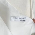 Mac Duggal  One Shoulder White Satin Ruched Faux Wrap Gown Dress Size 14 26654 Photo 5