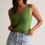 PacSun 5/$35 Womens Tank Top Sz M Contour Easy Sculpting Green Cropped Crop Photo 0
