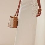 Cult Gaia Chasina Floral Appliqué Crochet Cotton Maxi Skirt Size XS Photo 0