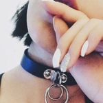 Black O Ring Leather Collar Chocker Punk Necklace Photo 5