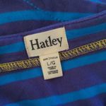 Hatley Womens Sheath Dress Purple Blue Stripe Stretch Long Sleeve Knee Length L Size L Photo 4