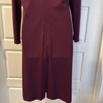 Lafayette 148 Sheath Dress Ruched Detail Cowl Neck Stretch Purple Fig Size 6 Photo 6
