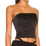 Superdown Sexy Cute Black Satin Cailyn Corset Top Size Small Photo 0