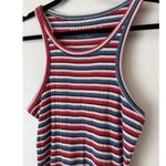 Aeropostale  Red White Blue Striped Ribbed Knit Tank Dress Size Large Patriotic Photo 2